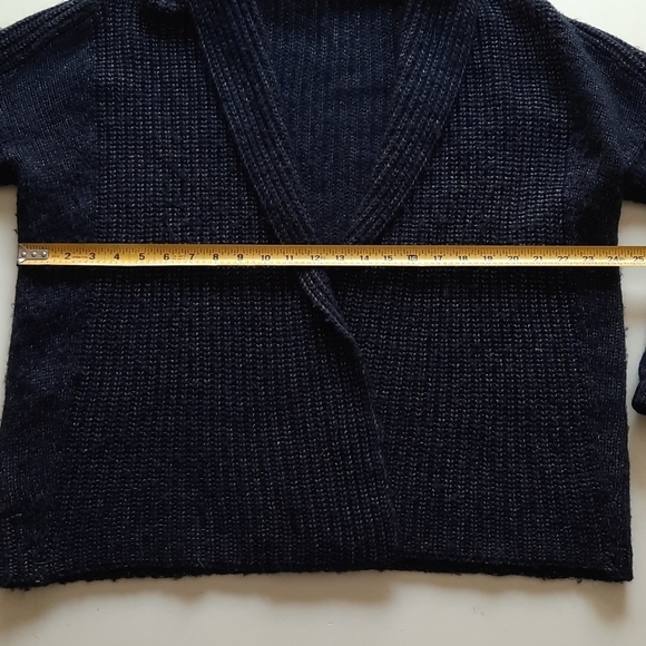 Gap small navy white knit grandpa sweater cardigan - Picture 7 of 8